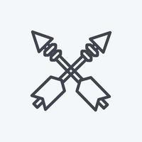 Icon Arrows. suitable for Wild West symbol. line style. simple design editable. design template vector. simple symbol illustration vector