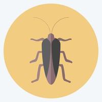 Icon Cockroach. suitable for Animal symbol. flat style. simple design editable. design template vector. simple symbol illustration vector