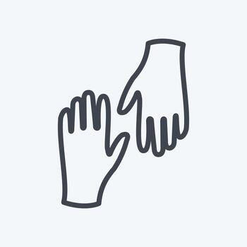 Icon Gloves. suitable for Spring symbol. line style. simple design editable. design template vector. simple symbol illustration vector