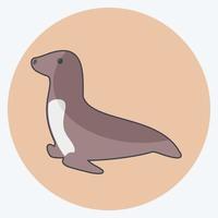 icono de perro de mar. adecuado para el símbolo animal. estilo plano diseño simple editable. vector de plantilla de diseño. ilustración de símbolo simple