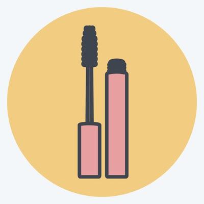 Icon Mascara. suitable for beauty care symbol. flat style. simple design editable. design template vector. simple symbol illustration