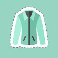 chaqueta de corte de línea adhesiva. adecuado para el símbolo de accesorios masculinos. diseño simple editable. vector de plantilla de diseño. ilustración de símbolo simple