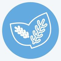 icono de menta verde. adecuado para el símbolo de frutas y verduras. estilo de ojos azules. diseño simple editable. vector de plantilla de diseño