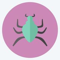 Icon Spider Insect. suitable for Animal symbol. flat style. simple design editable. design template vector. simple symbol illustration vector