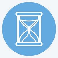 icono de reloj de arena. adecuado para el símbolo de la interfaz web. estilo de ojos azules. diseño simple editable. vector de plantilla de diseño. ilustración de símbolo simple