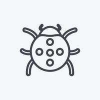 Icon Bug. suitable for Spring symbol. line style. simple design editable. design template vector. simple symbol illustration vector