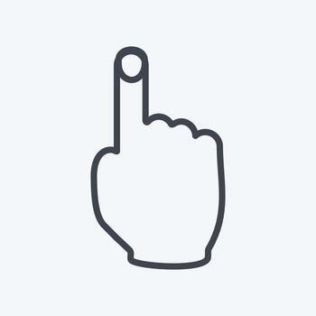 cursor de la mano del icono. adecuado para el símbolo de acciones manuales. estilo de línea diseño simple editable. vector de plantilla de diseño. ilustración de símbolo simple