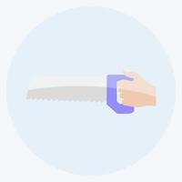 Icon Holding Saw. suitable for Hand Actions symbol. flat style. simple design editable. design template vector. simple symbol illustration vector