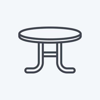 mesa de café icono. adecuado para el símbolo del hogar. estilo de línea diseño simple editable. vector de plantilla de diseño. ilustración de símbolo simple