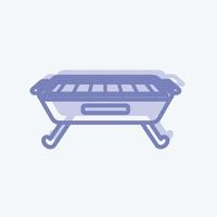 icono de barbacoa. adecuado para el símbolo del hogar. estilo de dos tonos. diseño simple editable. vector de plantilla de diseño. ilustración de símbolo simple