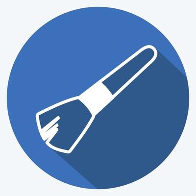 Icon Blushon Brush 2. suitable for beauty care symbol. long shadow style. simple design editable. design template vector. simple symbol illustration