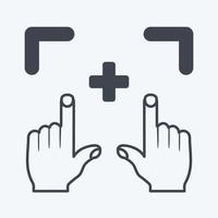 Icon Picture Action. suitable for Hand Actions symbol. glyph style. simple design editable. design template vector. simple symbol illustration vector