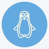Icon Penguin. suitable for Animal symbol. blue eyes style. simple design editable. design template vector. simple symbol illustration vector
