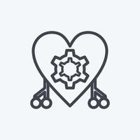 Icon Cybernetics. suitable for data analytics symbol. line style. simple design editable. design template vector. simple symbol illustration vector