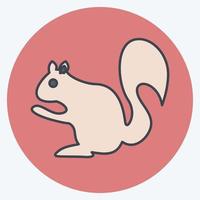 Icon Squirrel. suitable for animal symbol. color mate style. simple design editable. design template vector. simple symbol illustration vector