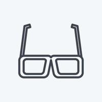 Icon Glasses. suitable for party symbol. line style. simple design editable. design template vector. simple symbol illustration vector