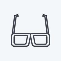 gafas de icono. adecuado para el símbolo del partido. estilo de línea diseño simple editable. vector de plantilla de diseño. ilustración de símbolo simple