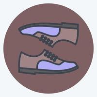 Icon Pair of Shoes. suitable for men accessories symbol. color mate style. simple design editable. design template vector. simple symbol illustration vector
