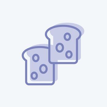 Icon Bread. suitable for Garden symbol. two tone style. simple design editable. design template vector. simple symbol illustration vector
