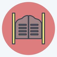 Icon Doors. suitable for Wild West symbol. color mate style. simple design editable. design template vector. simple symbol illustration vector
