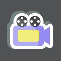 Sticker Video Camera. suitable for Web Interface symbol. simple design editable. design template vector. simple symbol illustration vector