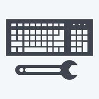 Icon Code Engineering. suitable for data analytics symbol. glyph style. simple design editable. design template vector. simple symbol illustration vector