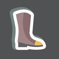 Sticker Long Boots. suitable for Spring symbol. simple design editable. design template vector. simple symbol illustration vector