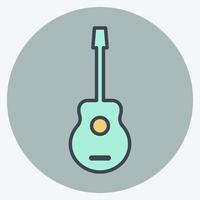 Icon Guitar. suitable for Toy symbol. color mate style. simple design editable. design template vector. simple symbol illustration vector
