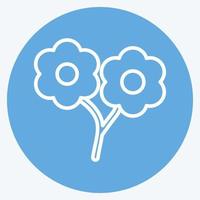 Icon Small flowers. suitable for garden symbol. blue eyes style. simple design editable. design template vector. simple symbol illustration vector