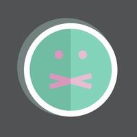 Sticker Emoticon Don't Tell. suitable for Emoticon symbol. simple design editable. design template vector. simple symbol illustration vector