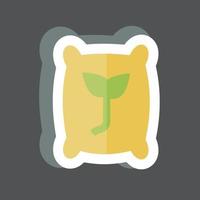 Sticker Seeds. suitable for Garden symbol. simple design editable. design template vector. simple symbol illustration vector