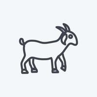 Icon Goat. suitable for Garden symbol. line style. simple design editable. design template vector. simple symbol illustration vector