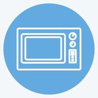 Icon Microwave Oven. suitable for Home symbol. blue eyes style. simple design editable. design template vector. simple symbol illustration vector