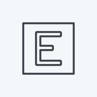 Icon Edge. suitable for Mobile Apps symbol. line style. simple design editable. design template vector. simple symbol illustration vector