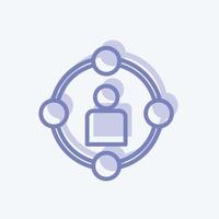 Icon Social Circle. suitable for digital web symbol. two tone style. simple design editable. design template vector. simple symbol illustration vector