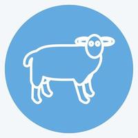 Icon Farm Animal. suitable for Garden symbol. blue eyes style. simple design editable. design template vector. simple symbol illustration vector