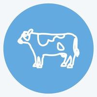 vaca icono. adecuado para el símbolo del jardín. estilo de ojos azules. diseño simple editable. vector de plantilla de diseño. ilustración de símbolo simple