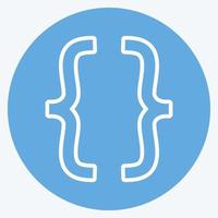 Icon Developer options. suitable for Mobile Apps symbol. blue eyes style. simple design editable. design template vector. simple symbol illustration vector