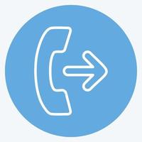 Icon Outgoing Call. suitable for Education symbol. blue eyes style. simple design editable. design template vector. simple symbol illustration vector