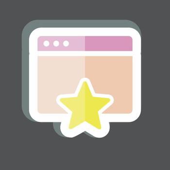 Sticker Favorite Page. suitable for User Interface symbol. simple design editable. design template vector. simple symbol illustration vector