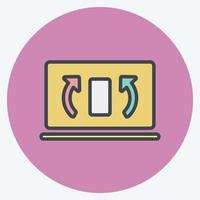 Icon Synchronization. suitable for Education symbol. color mate style. simple design editable. design template vector. simple symbol illustration vector