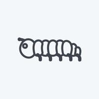 Icon Caterpillar. suitable for Animal symbol. line style. simple design editable. design template vector. simple symbol illustration vector