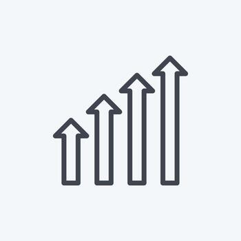 ingresos de icono. adecuado para símbolo web digital. estilo de línea diseño simple editable. vector de plantilla de diseño. ilustración de símbolo simple