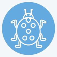 Icon Insect. suitable for garden symbol. blue eyes style. simple design editable. design template vector. simple symbol illustration vector