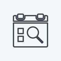 Icon Find Event. suitable for User Interface symbol. line style. simple design editable. design template vector. simple symbol illustration vector