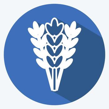 Icon Wheat. suitable for Garden symbol. long shadow style. simple design editable. design template vector. simple symbol illustration vector