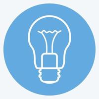 Icon Light Bulb. suitable for Home symbol. blue eyes style. simple design editable. design template vector. simple symbol illustration vector