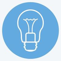 Icon Light Bulb. suitable for Home symbol. blue eyes style. simple design editable. design template vector. simple symbol illustration vector