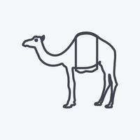 Icon Camel. suitable for animal symbol. line style. simple design editable. design template vector. simple symbol illustration vector