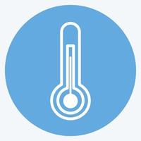 control de temperatura del icono. adecuado para el símbolo de primavera. estilo de ojos azules. diseño simple editable. vector de plantilla de diseño. ilustración de símbolo simple